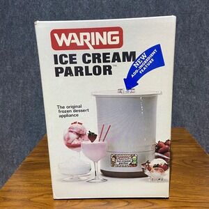 Waring Ice Cream Parlor CF520-1 White Frozen Dessert Maker Half Gallon Vintage